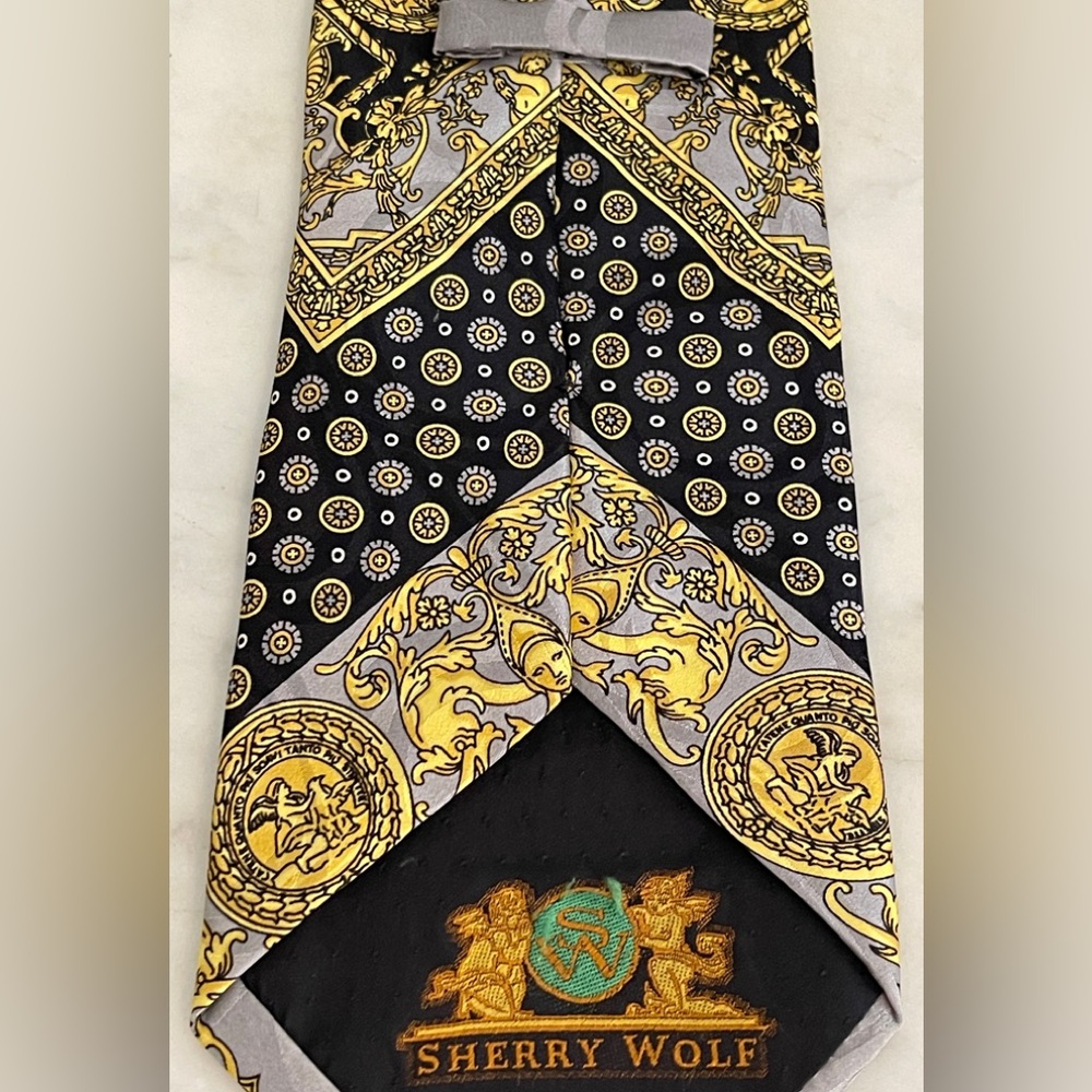 Sherry Wolf Silk Baroque Tie